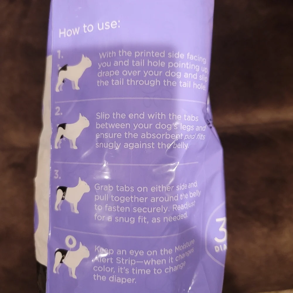 All Kind doggy diapers 30 size small waist 16-22 NEW bag